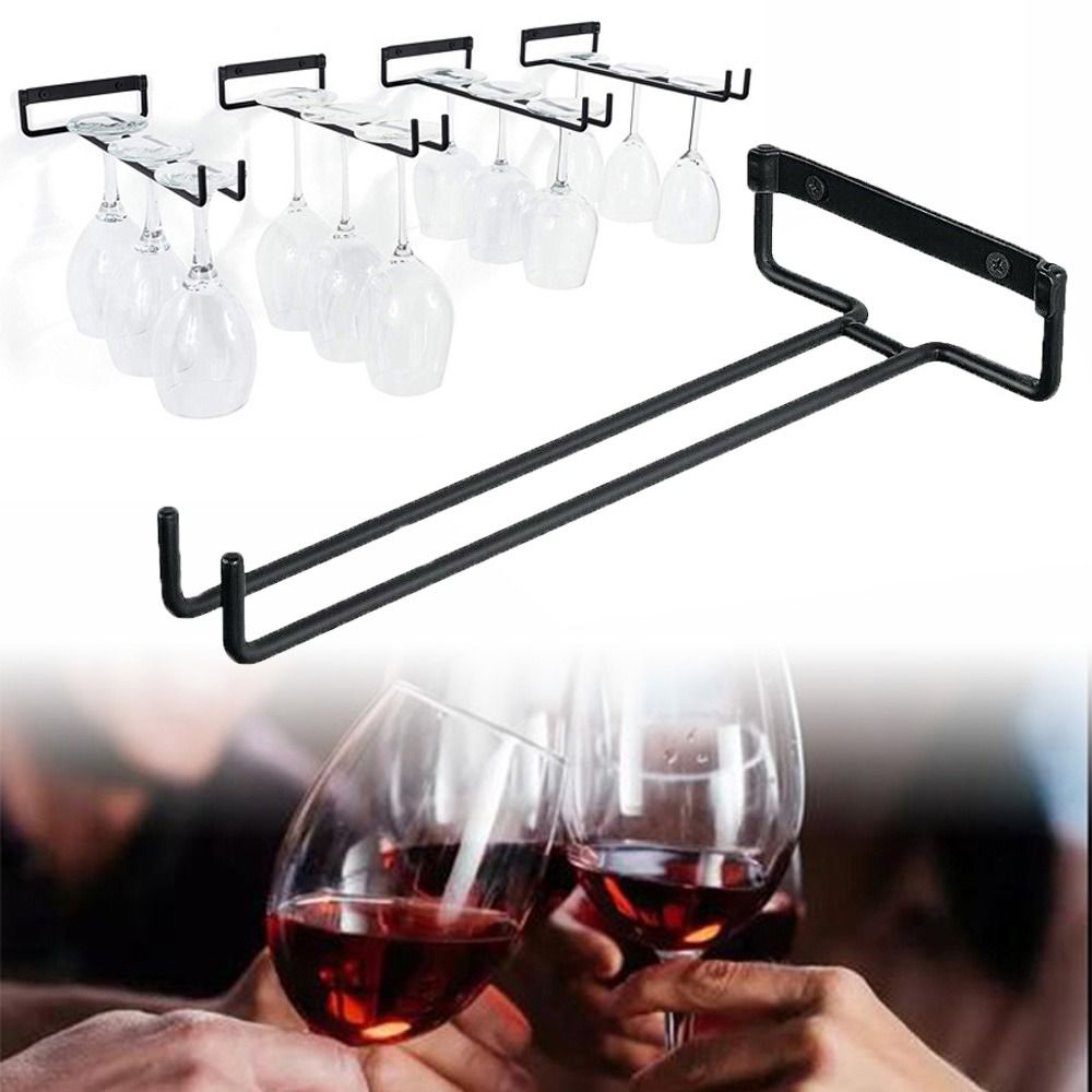 Home Bar Stand - ติดผนัง Stemware ผู้ถือแก้วไวน์ผู้ถือถ้วยแขวน Goblet แขวนชั้นวางของ