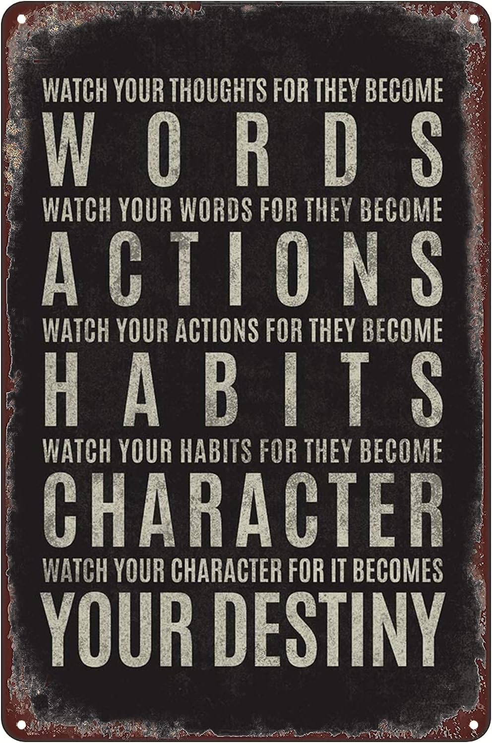 ป้ายโลหะวินเทจ - ระวังความคิดข - Home Bar Word บทวิจารณ์และราคา