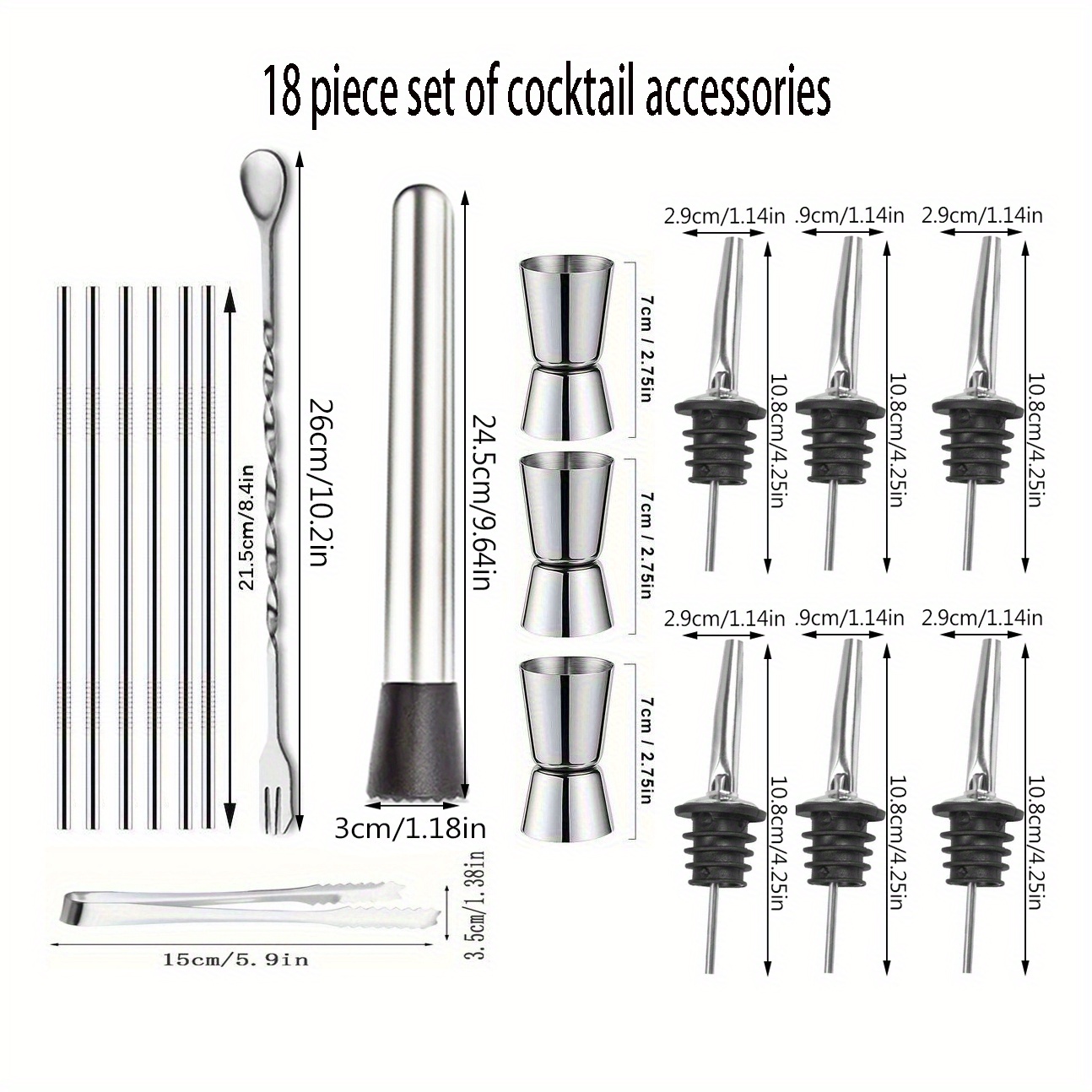 ชุดอุปกรณ์บาร์สแตนเลสสตีล สำหร - Home Bar Setup Kit บทวิจารณ์และราคา