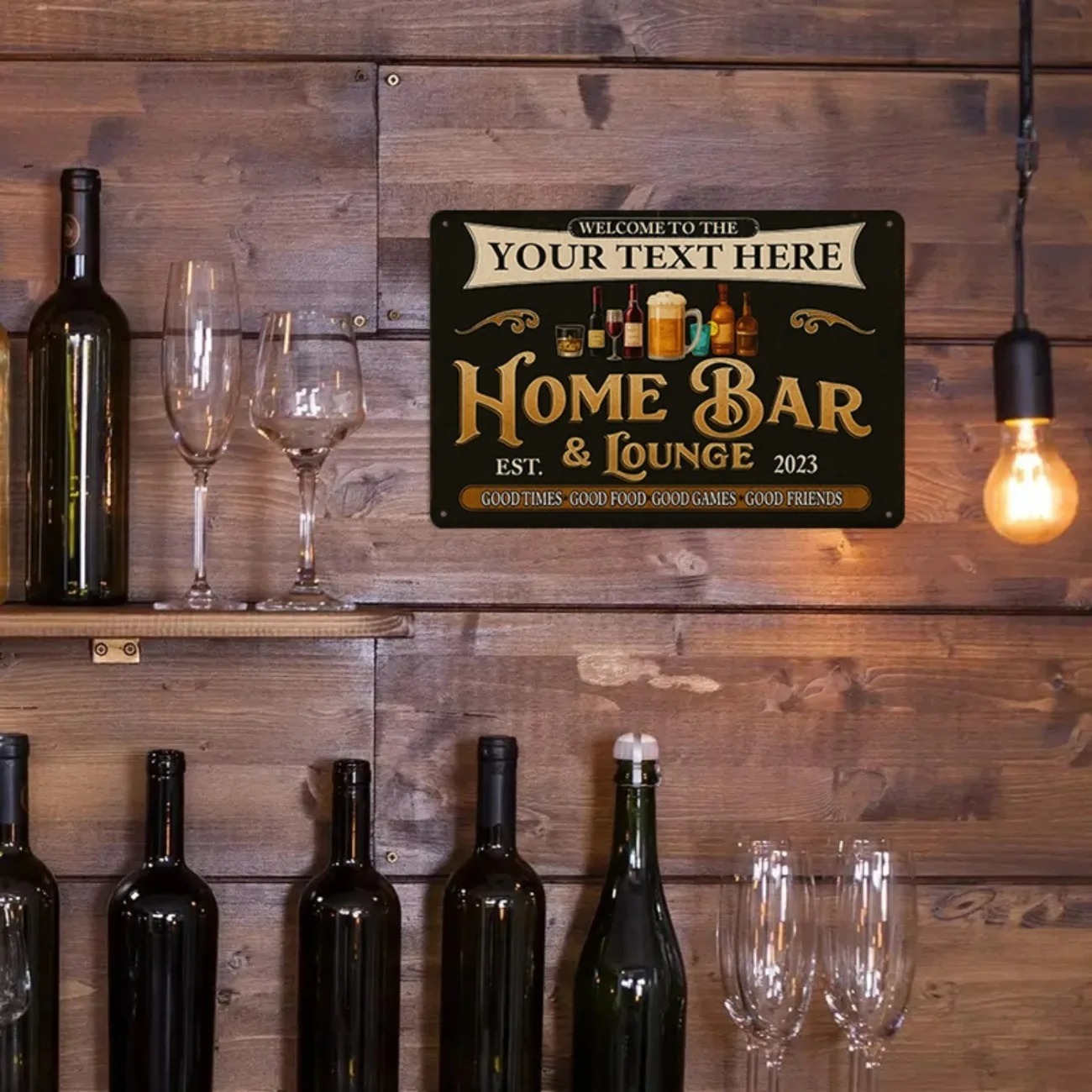 ป้ายโลหะตกแต่งบ้านสไตล์วินเทจแ - Home Bar Signs บทวิจารณ์และราคา