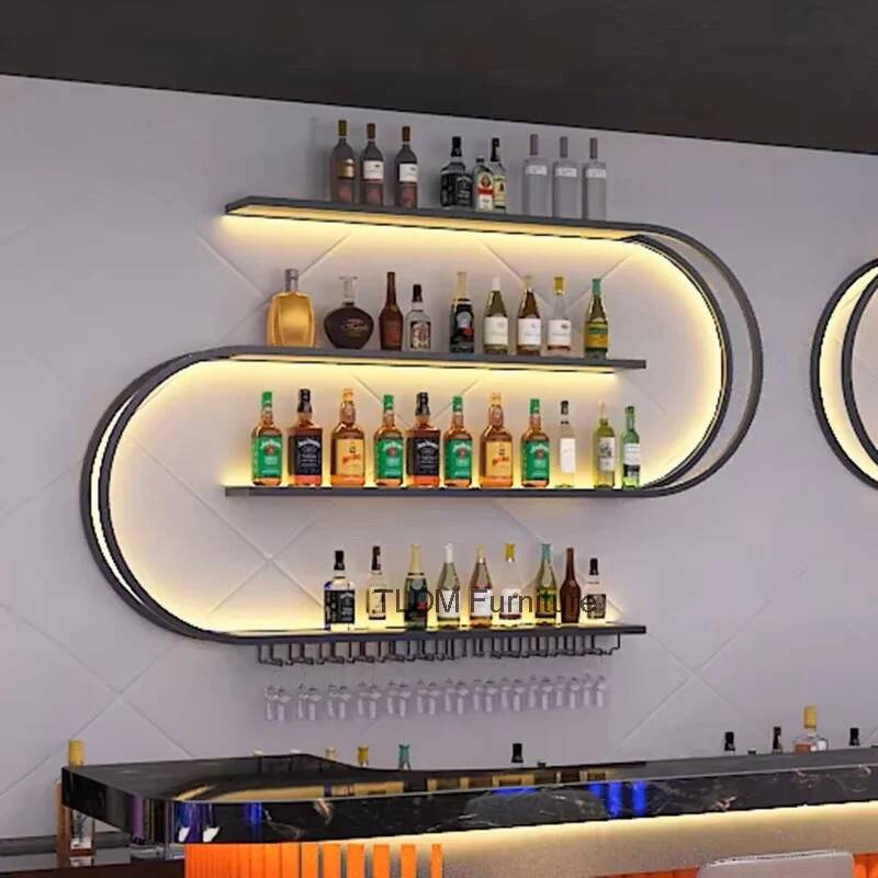ชั้นวางไวน์ติดผนังเหล็กสไตล์นอ - Home Bar Setup บทวิจารณ์และราคา