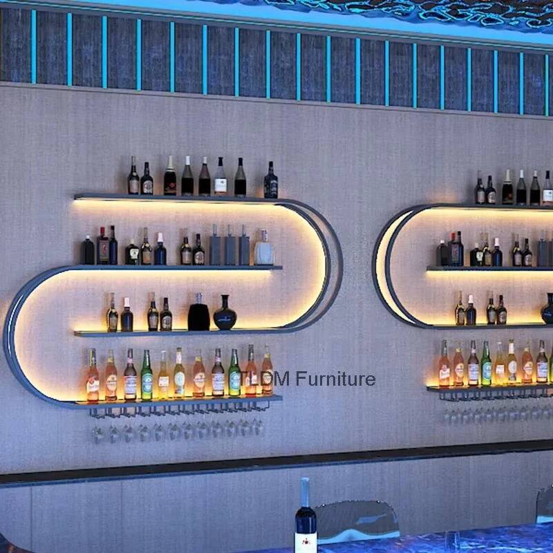 ชั้นวางไวน์ติดผนังเหล็กสไตล์นอ - Home Bar Setup บทวิจารณ์และราคา