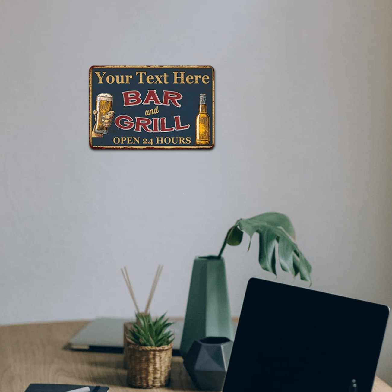 ป้ายโลหะอะลูมิเนียมแบบกำหนดเอง - Home Bar Signs บทวิจารณ์และราคา