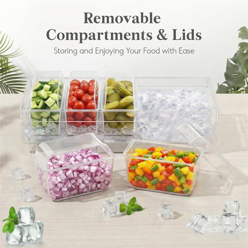 A27F-For Bar Supplies ชุดเสิร์ - Garnish Tray Set บทวิจารณ์และราคา