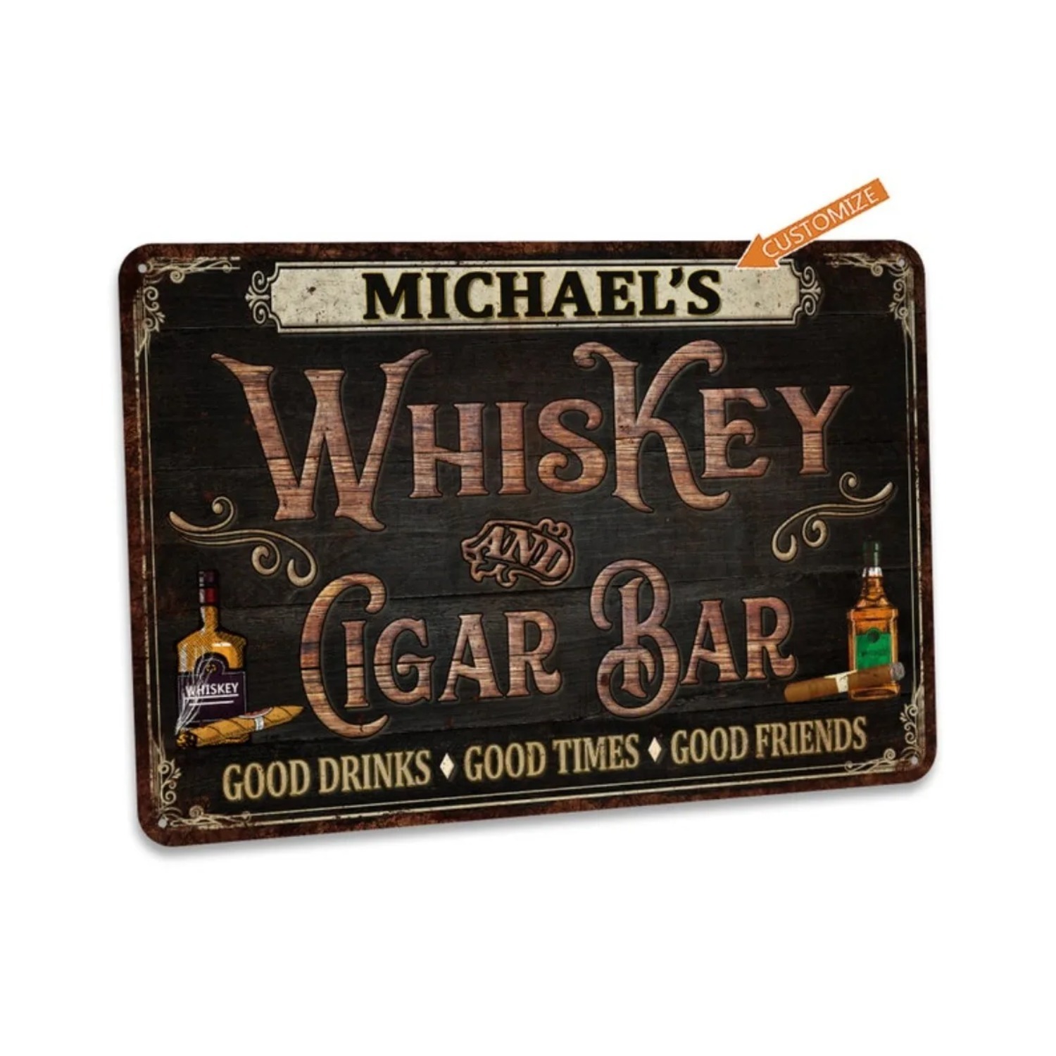 ป้ายบาร์วิสกี้และซิการ์วินเทจแ - Home Bar Signs บทวิจารณ์และราคา