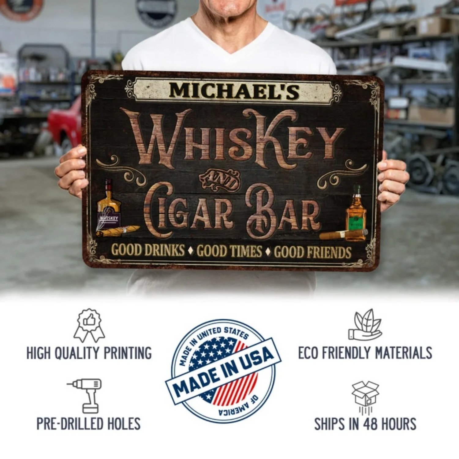 ป้ายบาร์วิสกี้และซิการ์วินเทจแ - Home Bar Signs บทวิจารณ์และราคา